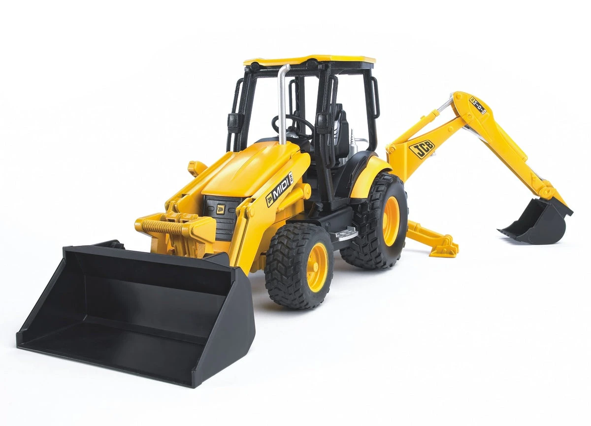 Bruder JCB MIDI CX Backhoe Loader Toy - Realistic Construction Vehicle