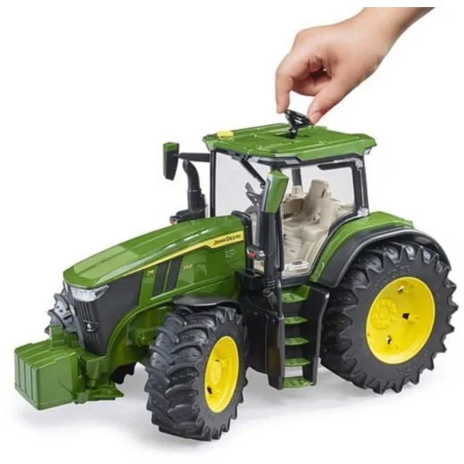 Bruder John Deere 7R 350 Toy Tractor with Opening Bonnet - Image 3