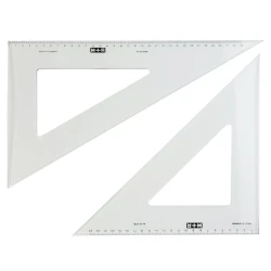 Möbius + Ruppert 7036 Transparent Drawing Triangle Set - 36cm
