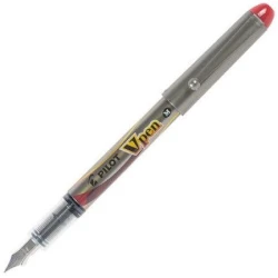 قلم حبر سائل Pilot V Pen للاستعمال مرة واحدة - أحمر نقطة متوسطة