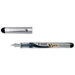 قلم حبر جاف Pilot VPen للاستعمال مرة واحدة برميل فضي طرف بنفسجي 0.58 مم