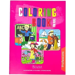 Bozart Color Drawing Books 16-Page 21x28cm Professions