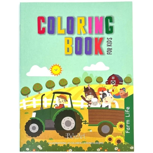 Bozart Farm Life Color Drawing Books 16 Pages 21x28cm