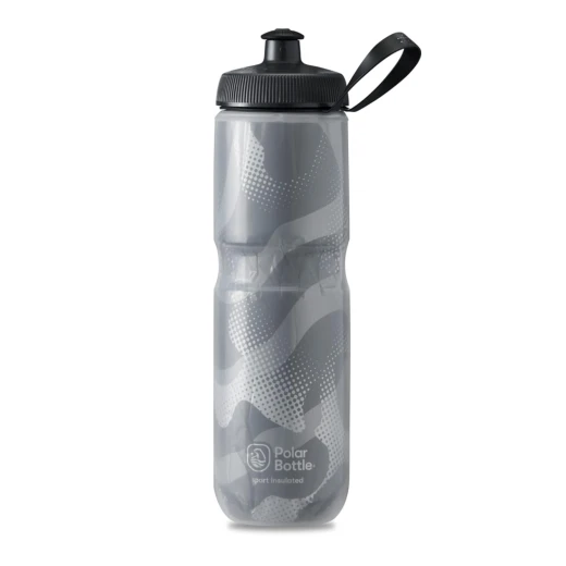 Polar Bottle 24oz Insulated Sport Water Bottle - Charcoal & Silver
