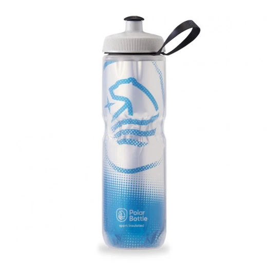 Polar Bottle Sport Insulated Water Bottle 24oz - White/Cobalt Blue