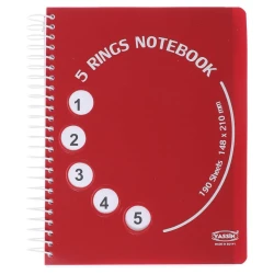 A5 5-Ring Notebook 190 Pages - Perfect for School &amp;amp; Office