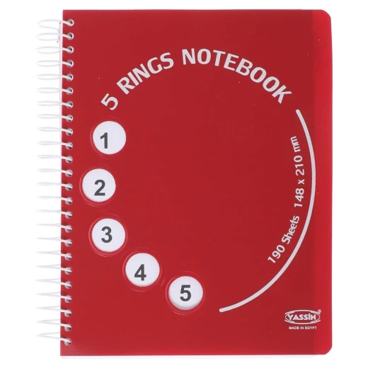 A5 5-Ring Notebook 190 Pages - Perfect for School &amp; Office