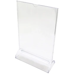 KLERK Double-Sided Clear Information Table Sign 148x210mm for Events