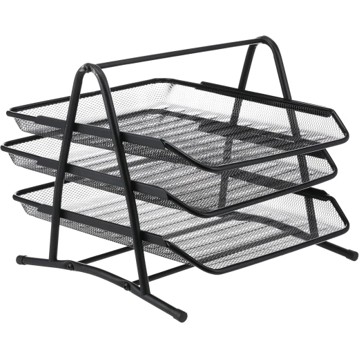 Belal JS3001-2001 Triple-Floors Metal Office Tray for Document Organization