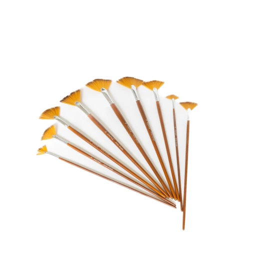 Corot Fan Shape Brushes Set of 9 - Art Supplies