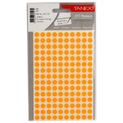 ملصقات مكتبية دائرية لاصقة من Tanex برتقالي 0.8 مم 150*5 - سهلة الاستخدام