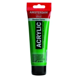 Amsterdam Acrylic Perm Green Light 120ml Tube - High Lightfastness