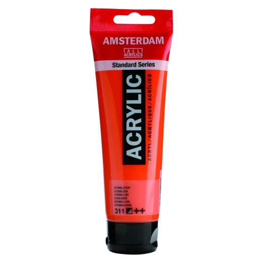 Amsterdam Acrylic 120ml Vermilion Paint - High Lightfastness & Quick Dry Amsterdam Acrylic 120ml Vermilion Paint - High Lightfastness & Quick Dry