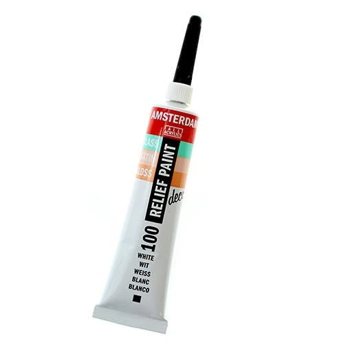 Amsterdam Reliefp White Paint Tube 20ml - Art Supplies for Artists Amsterdam Reliefp White Paint Tube 20ml - Art Supplies for Artists