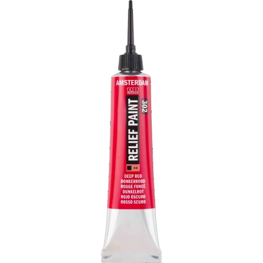 Amsterdam Talens Relief Paint Tube 302 Deep Red - 20ml Amsterdam Talens Relief Paint Tube 302 Deep Red - 20ml