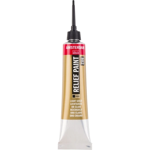 Amsterdam Light Gold Relief Paint 20ml - Create 3D Art Effects Amsterdam Light Gold Relief Paint 20ml - Create 3D Art Effects