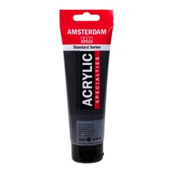 Amsterdam Acrylic Metallic Black 120ml Paint Tube - High Lightfastness