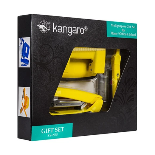 Kangaroo Office Stapler Set: Stapler, Hole Punch, Staples Kangaroo Office Stapler Set: Stapler, Hole Punch, Staples