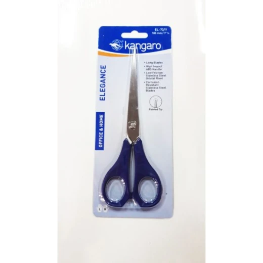 Kangaro EL-73 Steel Scissors - Durable & Precise Cutting for Crafts Kangaro EL-73 Steel Scissors - Durable & Precise Cutting for Crafts