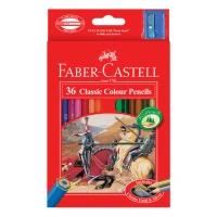Faber Castell - Classic Colour Pencils Set of 36 + Bonus Sharpener