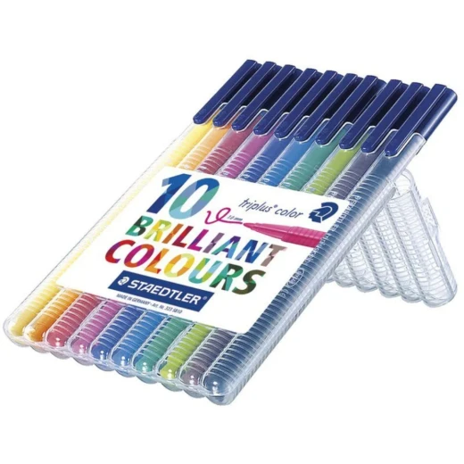 Staedtler Triplus Neon Color Triangular Fibre-Tip Pen, Pack of 12 Staedtler Triplus Neon Color Triangular Fibre-Tip Pen, Pack of 12
