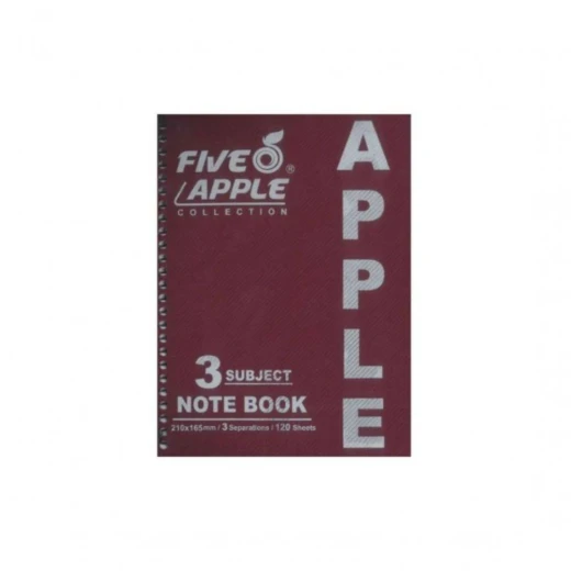K Back To School | Five Apple Notebook 2 Subject | Random Color K Back To School | Five Apple Notebook 2 Subject | Random Color