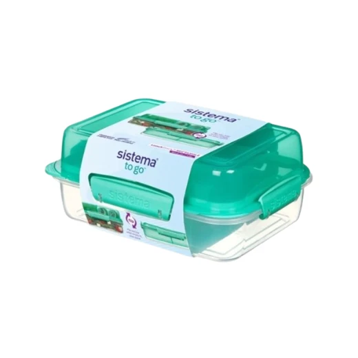 Sistema - To Go Rectangle Lunch Stack Box 1.8L - Turquoise Sistema - To Go Rectangle Lunch Stack Box 1.8L - Turquoise