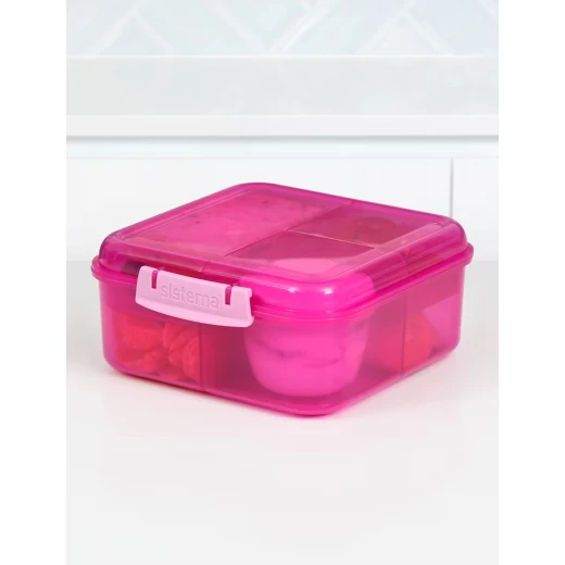 Sistema Bento Cube Colored Lunch Box, 1.25L - Pink - Sistema - Image 7