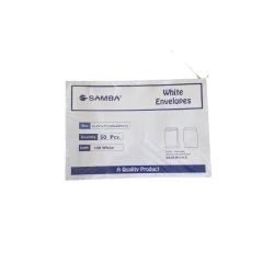 مغلفات ورقية بيضاء, مقاس ‎12.75×9 إنش  100 جرام, 50 مغلف لاصق جانبي من سامبا
