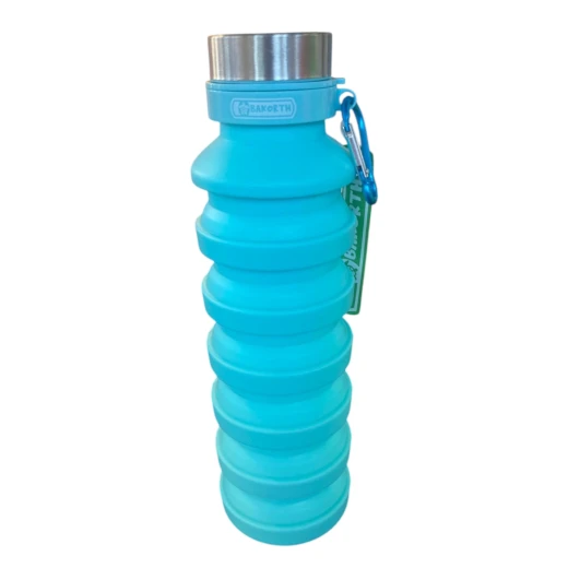 BAKORTH Collapsible Water Bottle – Camouflage Design – 600ml Capacity – Metal Lid with Carabiner
