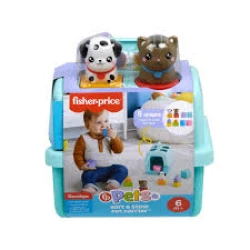 Fisher-Price  FP Pets Sort &amp; Stow Pet Carrier – Baby Shape-Sorting Toy with 8 Blocks – Model HTW93 – by Mattel