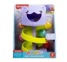 Fisher-Price FP Pets Purrr-fect Ball Tower – Tiered Rolling Ball Toy for Babies & Toddlers – Model HTW92 – by Mattel