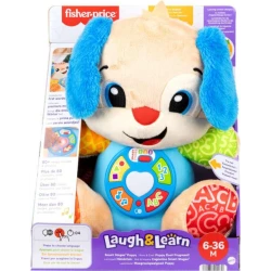 Fisher-Price Laugh &amp; Learn Smart Stages  Puppy – Multilingual Musical Plush Toy with Lights &amp; Learning Songs – Model JFD20 – by Mattel
