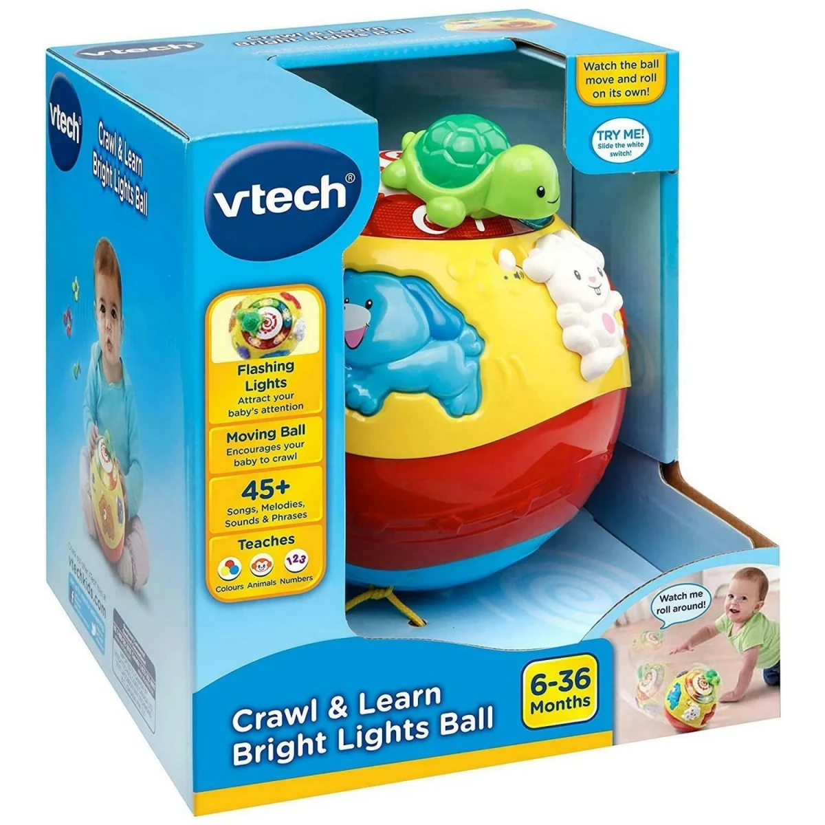 VTech Crawl & Learn Bright Lights Ball – Interactive Baby Toy