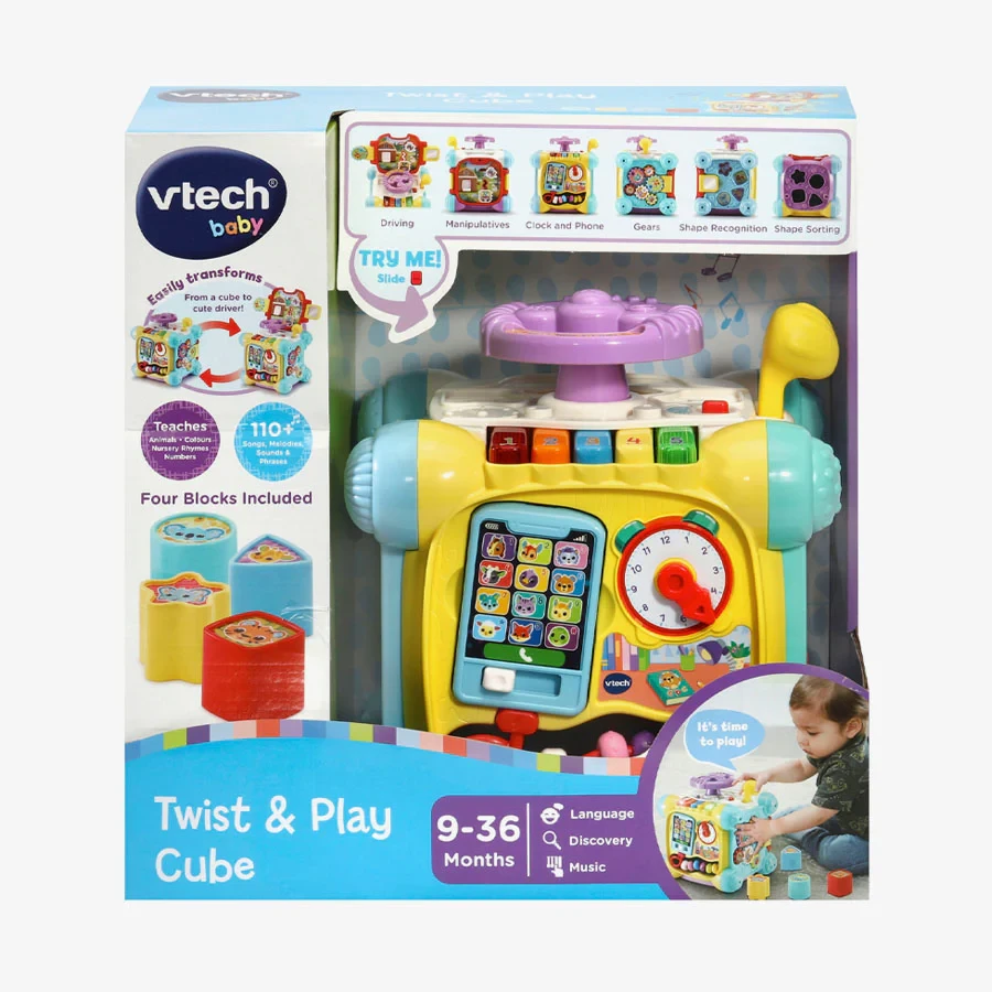 VTech Twist & Play Cube™ – 6-Sided Interactive Learning Toy