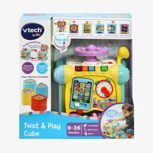 VTech Twist & Play Cube™ – 6-Sided Interactive Learning Toy VTech Twist & Play Cube™ – 6-Sided Interactive Learning Toy