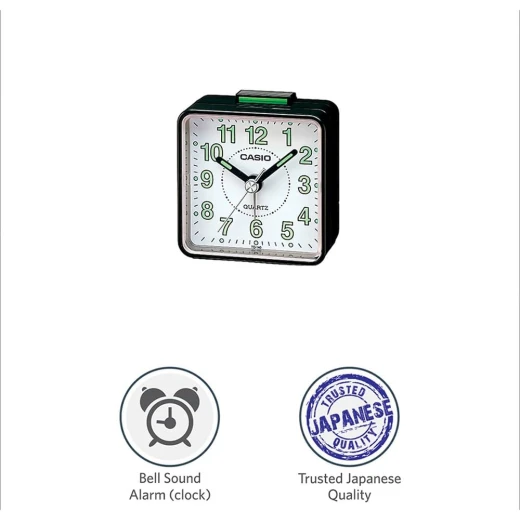 Casio TQ-369-1DF Small Alarm Clock, Compact Black Travel Clock with Clear Display, Battery Included, Precise Time & Alarm Setting, Durable Plastic Body Casio TQ-369-1DF Small Alarm Clock, Compact Black Travel Clock with Clear Display, Battery Included, Precise Time & Alarm Setting, Durable Plastic Body