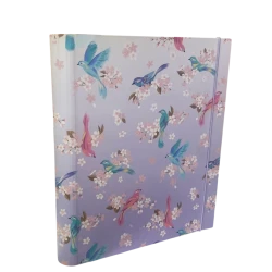 A4 Plastic 2-Ring Binder – Light Purple with Butterfly Design – Feminine Style