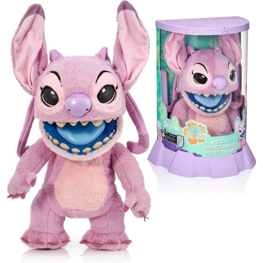 Disney Real FX Disney Angel Puppetronic Plush – Interactive Lilo & Stitch Character with 100+ Sounds & Animatronic Features Disney Real FX Disney Angel Puppetronic Plush – Interactive Lilo & Stitch Character with 100+ Sounds & Animatronic Features
