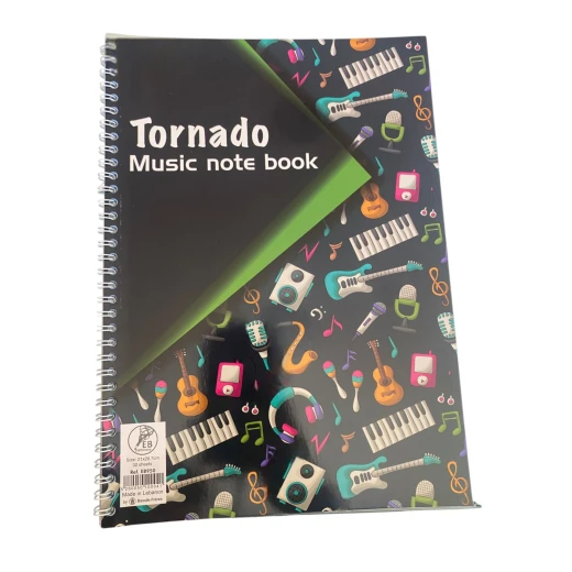 Bassile freres Tornado – Music Note Book – A4 Size – 32 Sheets – Printed Cover Bassile freres Tornado – Music Note Book – A4 Size – 32 Sheets – Printed Cover