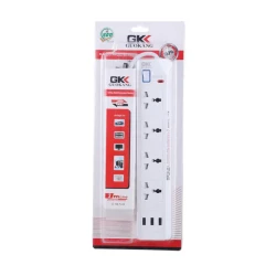 GK NO-914U Multi-Extension Socket with 4 Universal Outlets + 3 USB Ports
