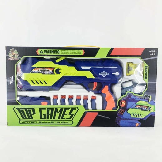 Top Game Dart Blaster Toy Gun – With Foam Darts & Gel Beads