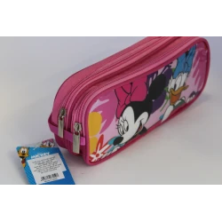 Disney Pencil Case – Mickey, Minnie &amp; Donald Design in Pink