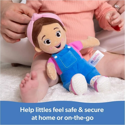 Spin Master Ms. Rachel Plush Doll Soft Toy for Kids, Pink Shirt, Blue Denim Overalls, Pink Shoes, Pink Headband Accessory, Ages 3+ - Spin Master - Image 2