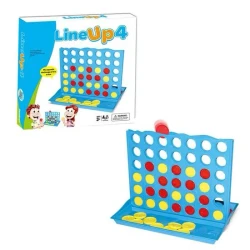 Line Up 4" Four-in-a-Row Disc Challenge Game for Kids &amp; Adults