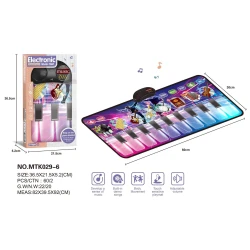 Kids Touch Play Music Mat, Interactive Piano Keyboard Mat with Instrument Sounds, Demo Mode, Record &amp; Playback, 60×30 cm Soft Floor Toy for Toddlers, Ages 3+, Battery Operated