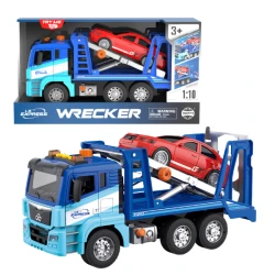 Blue Kids’ Wrecker Tow Truck – With Red Sports Car, 1:10 Scale