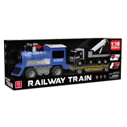 Railway and Transport Vehicles Playset – 1:16 Scale (Train + Truck + Crane)