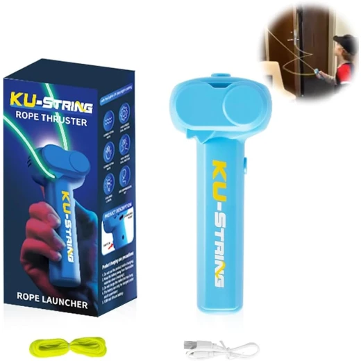 Electric Rope Launcher Toy – “KU-STRING” Rope Thruster with Rechargeable Battery Electric Rope Launcher Toy – “KU-STRING” Rope Thruster with Rechargeable Battery