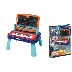 Kids Electronic Organ with Magnetic Drawing Board – 2-in-1 Music &amp; Art Station